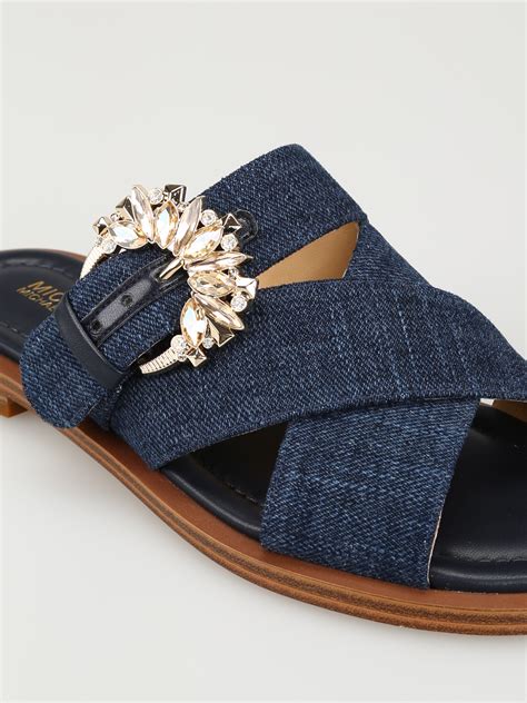 sandali michael kors 2019|michael kors denim sandals.